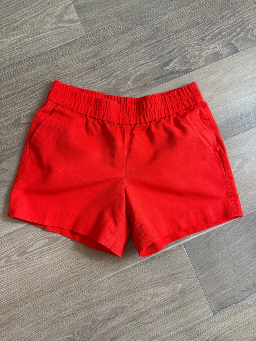 J. Crew Bright Red Elastic Waist Shorts